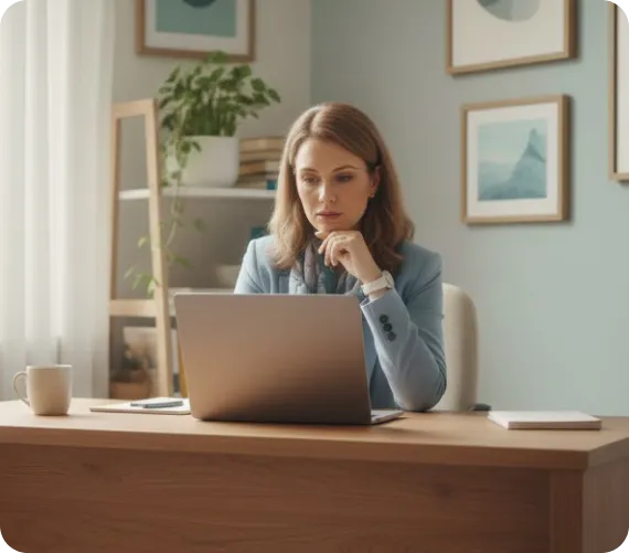 Online mental health therapy session with a licensed therapist